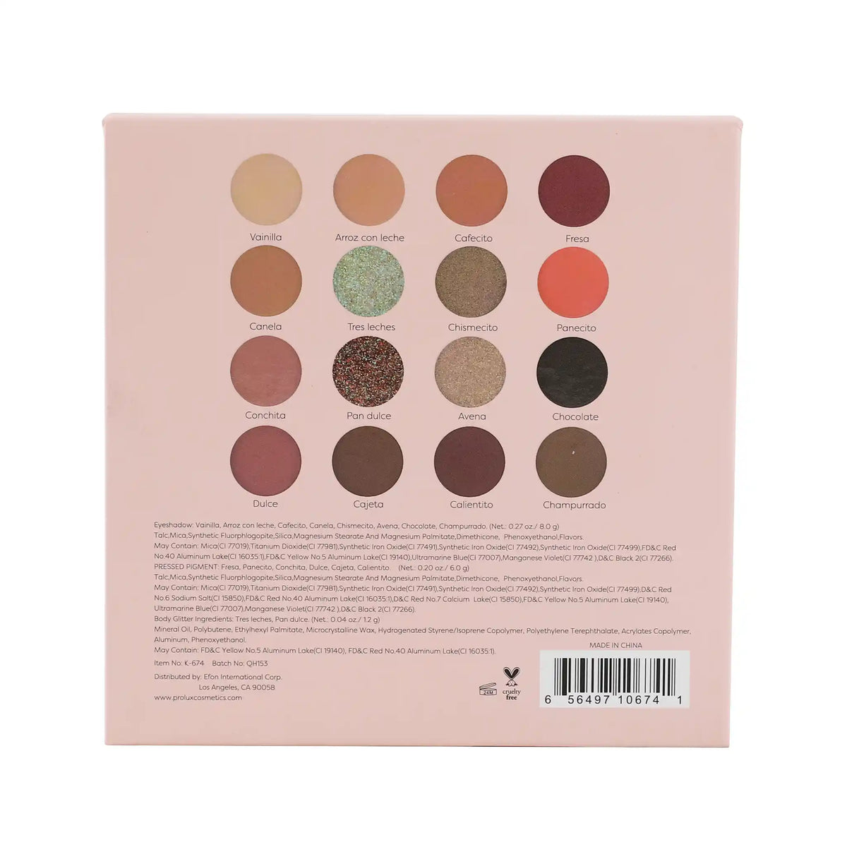 Palette fard à paupières "Tu es ma Concha et mon Cafecito"