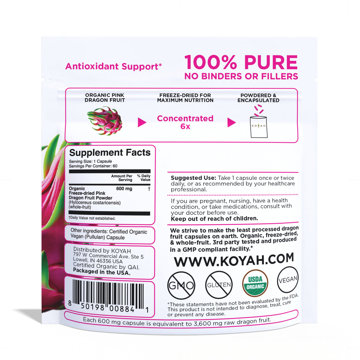 Organic Dragon Fruit Capsules
