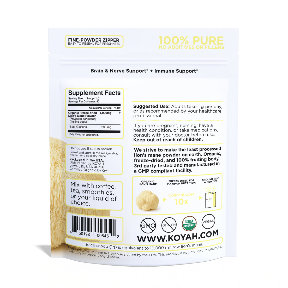 Organic Lion's Mane Powder
