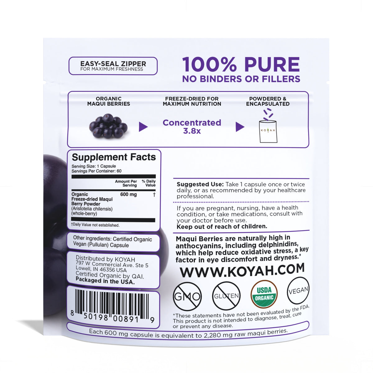 Organic Maqui Berry Capsules