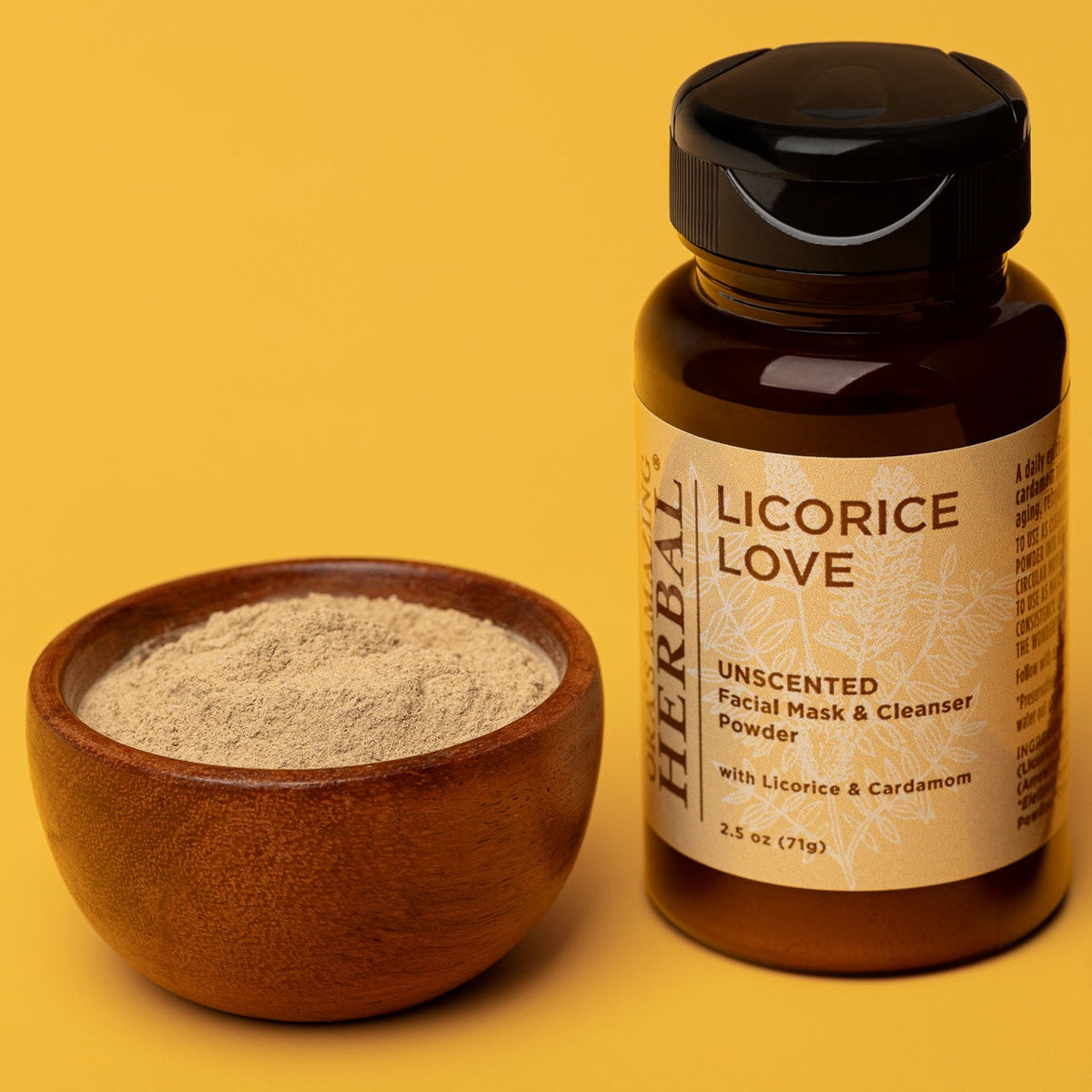 Licorice Love, polvo limpiador facial calmante para la piel