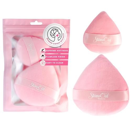 StansOut Powder Puff Set – 2 Ultra-Soft Reusable Puffs for Flawless, Shine-Free Skin