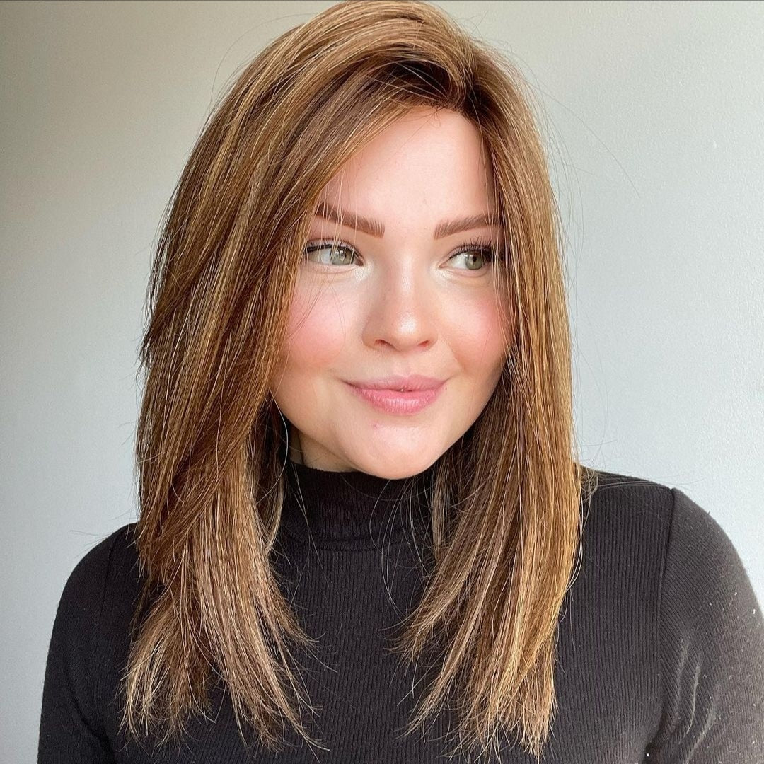 Peluca Hera de 15" de cabello humano Remy con encaje frontal (anudada a mano)