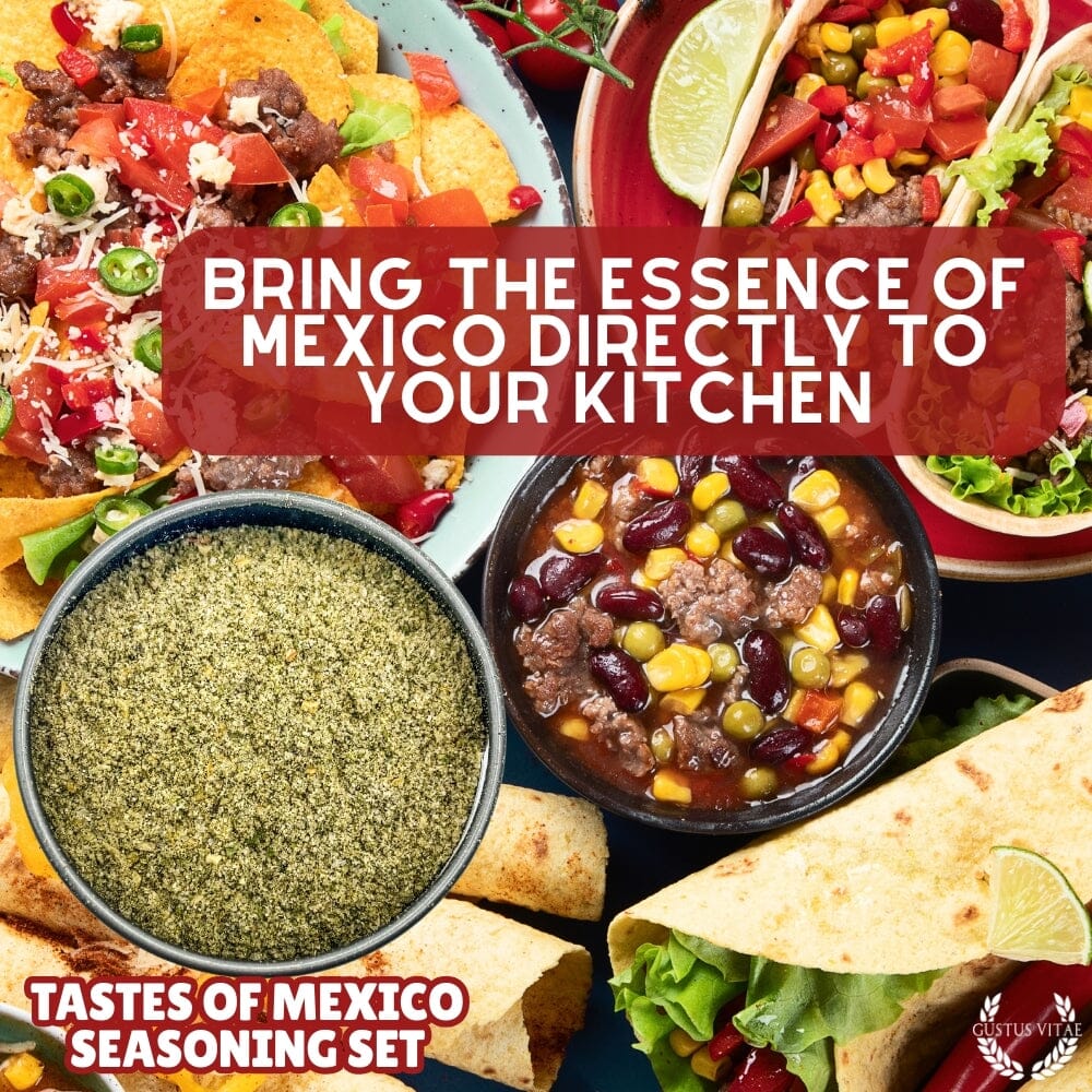 Set de regalo de condimentos mexicanos - Sabores de México - Paquete de seis mezclas de especias artesanales