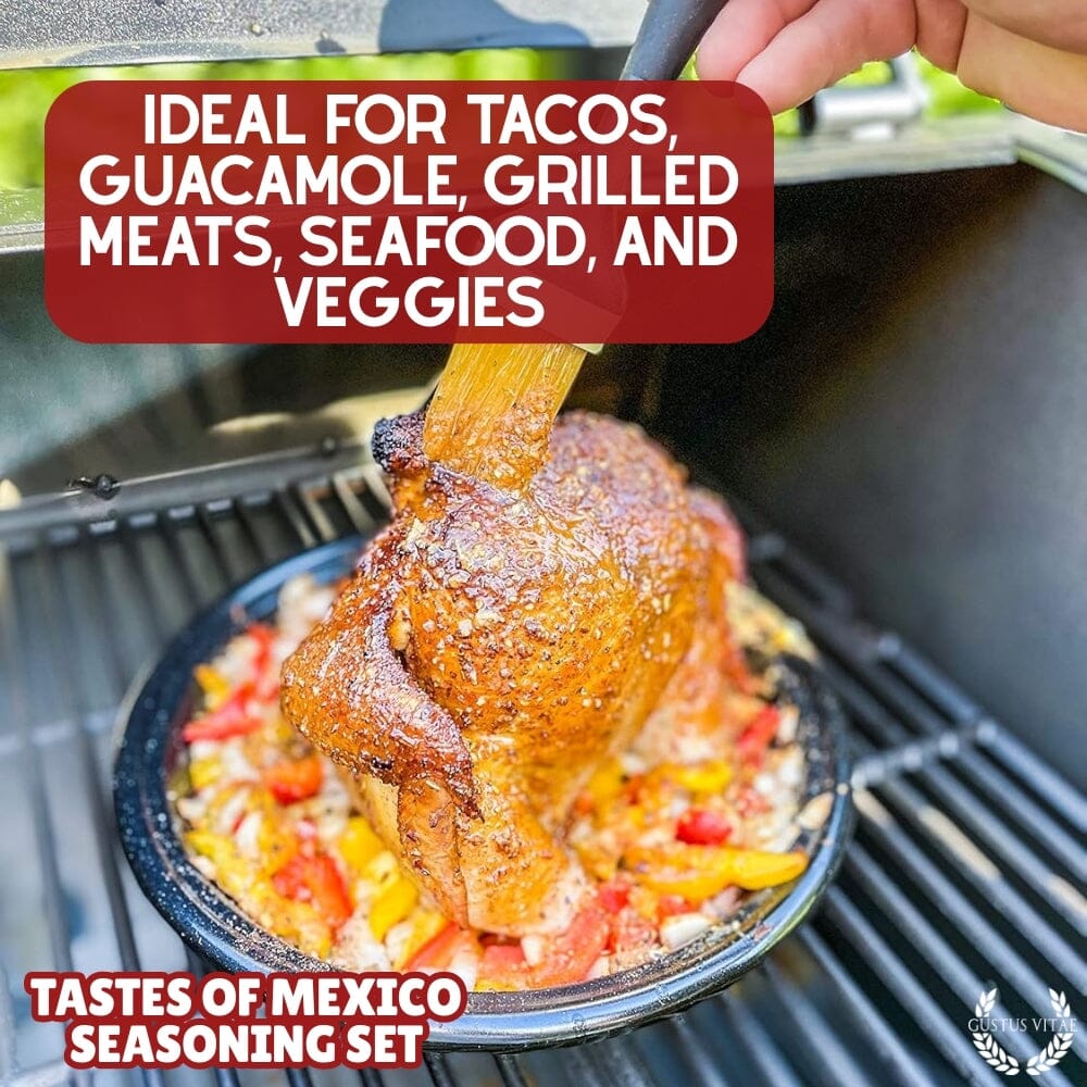 Set de regalo de condimentos mexicanos - Sabores de México - Paquete de seis mezclas de especias artesanales