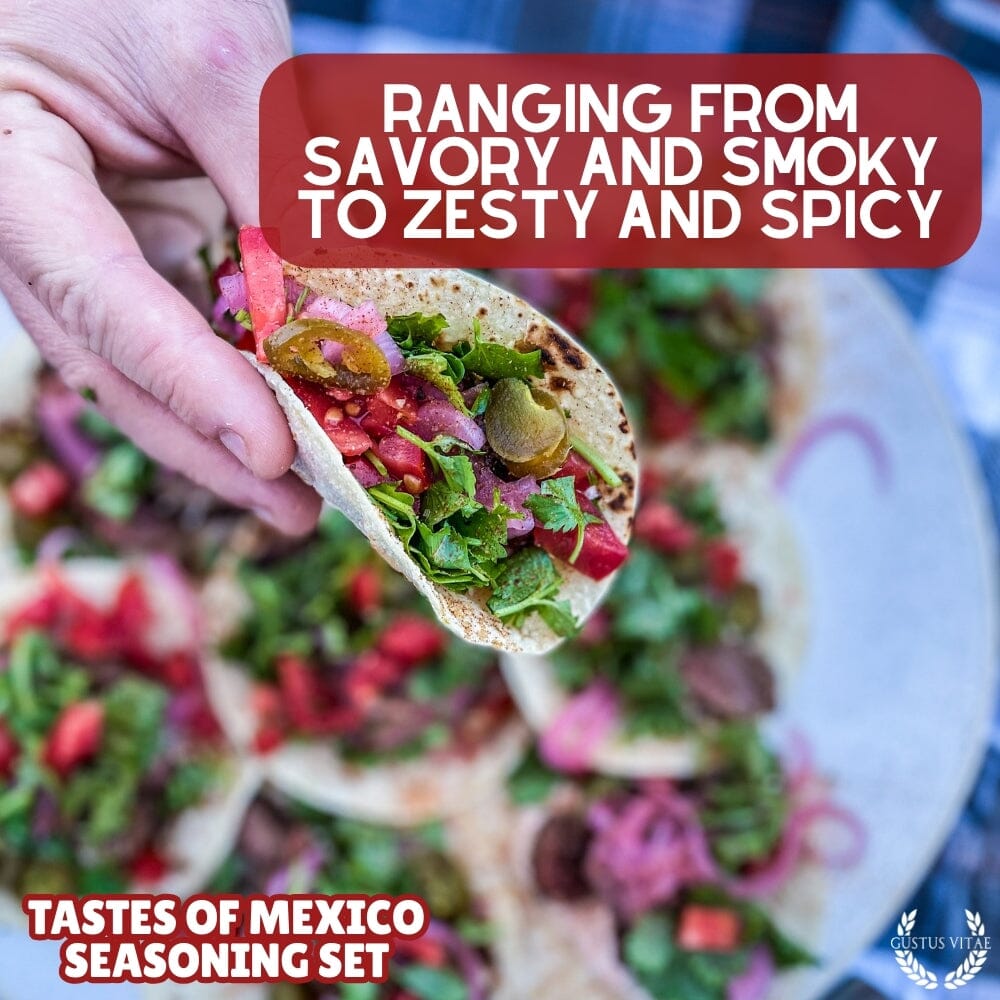 Set de regalo de condimentos mexicanos - Sabores de México - Paquete de seis mezclas de especias artesanales