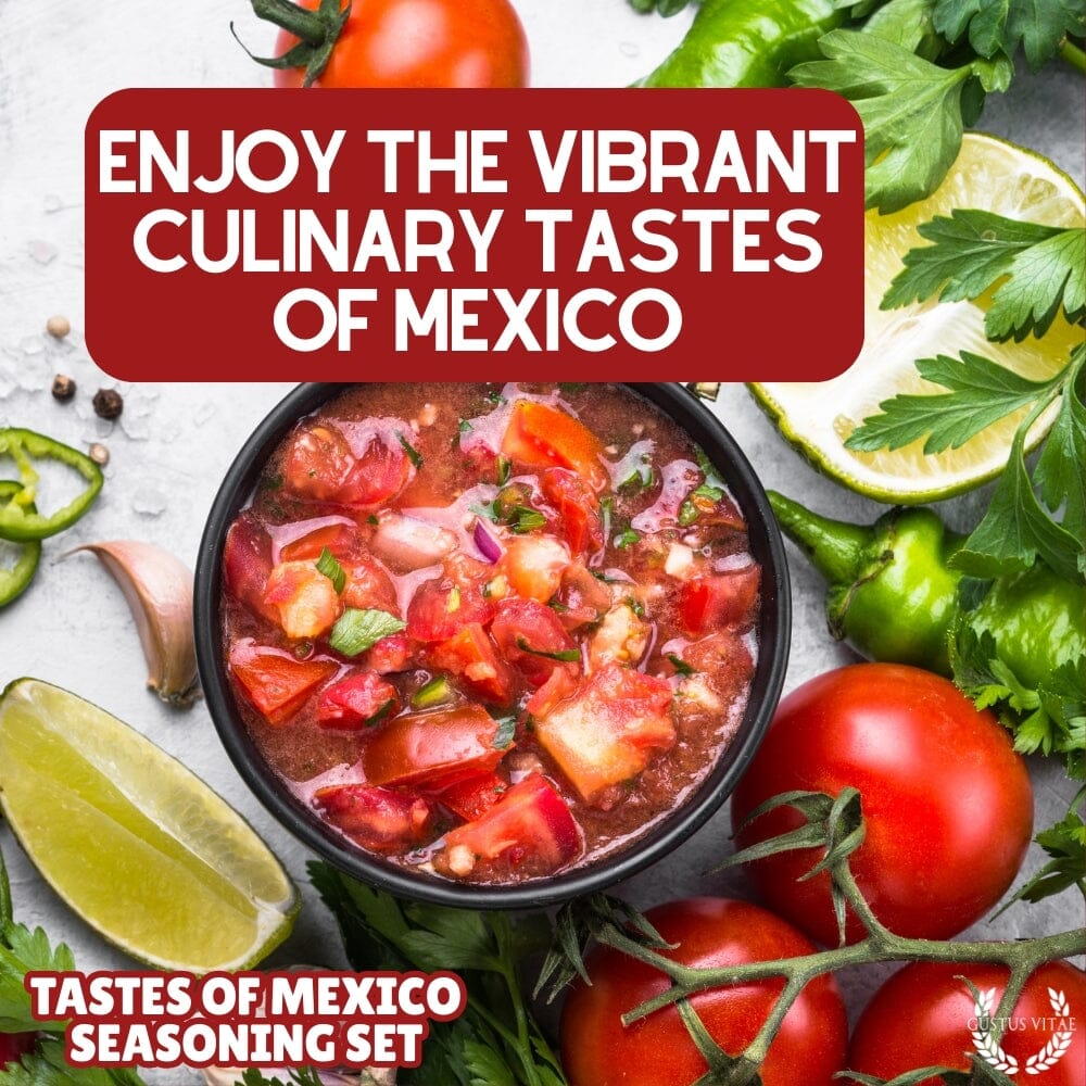 Set de regalo de condimentos mexicanos - Sabores de México - Paquete de seis mezclas de especias artesanales
