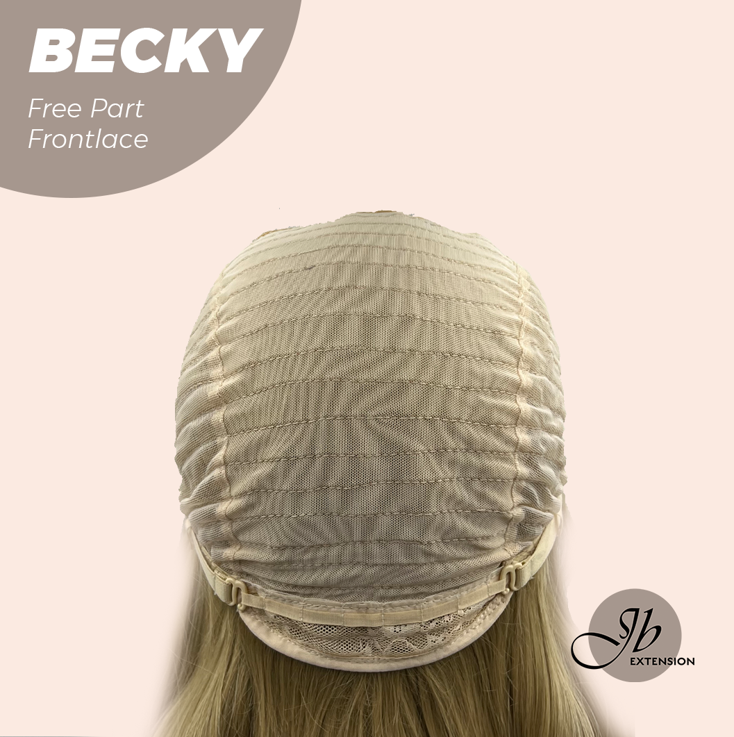 JBEXTENSION 28 Inches Blonde Curly Fiber X, Tangle Less Pre-Cut Free Part Frontlae Glueless Wig BECKY【FIBER X】