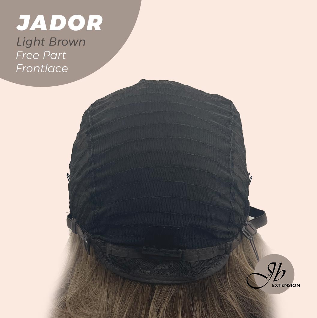 JBEXTENSION 10 Inches Light Brown Curly Lace Front Wig.Pre Plucked 13*4 HD Transparent Lace Frontal Handmade Futura Fiber Swiss Lace Synthetic Fiber Glueless Wig JADOR LIGHT BROWN
