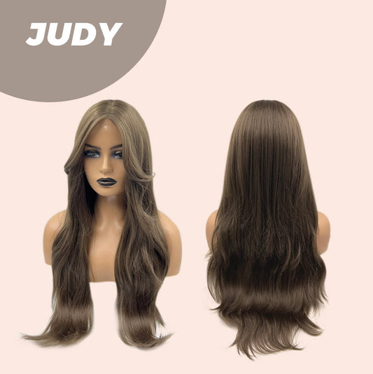 JBEXTENSION 26 Inches Long Curly Brown Color Wig JUDY