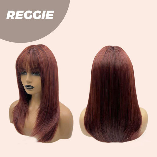 JBEXTENSION 20 Inches Red Fashion Women Wig With Bangs REGGIE