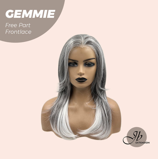 JBEXTENSION 20 Inches Grey Pre-Cut Free Part Frontlace Glueless Wig GEMMIE
