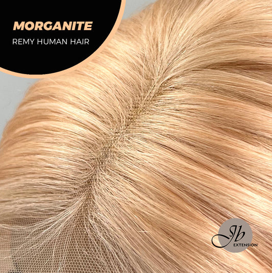 JBEXTENSION GEMSTONE COLLECTION 12 Inches Real Human Hair Peach Bob Cut Free Parting Wig MORGANITE