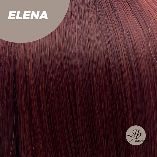 JBEXTENSION 22 Inches Straight Red Hime Cut Wig With Bangs ELENA