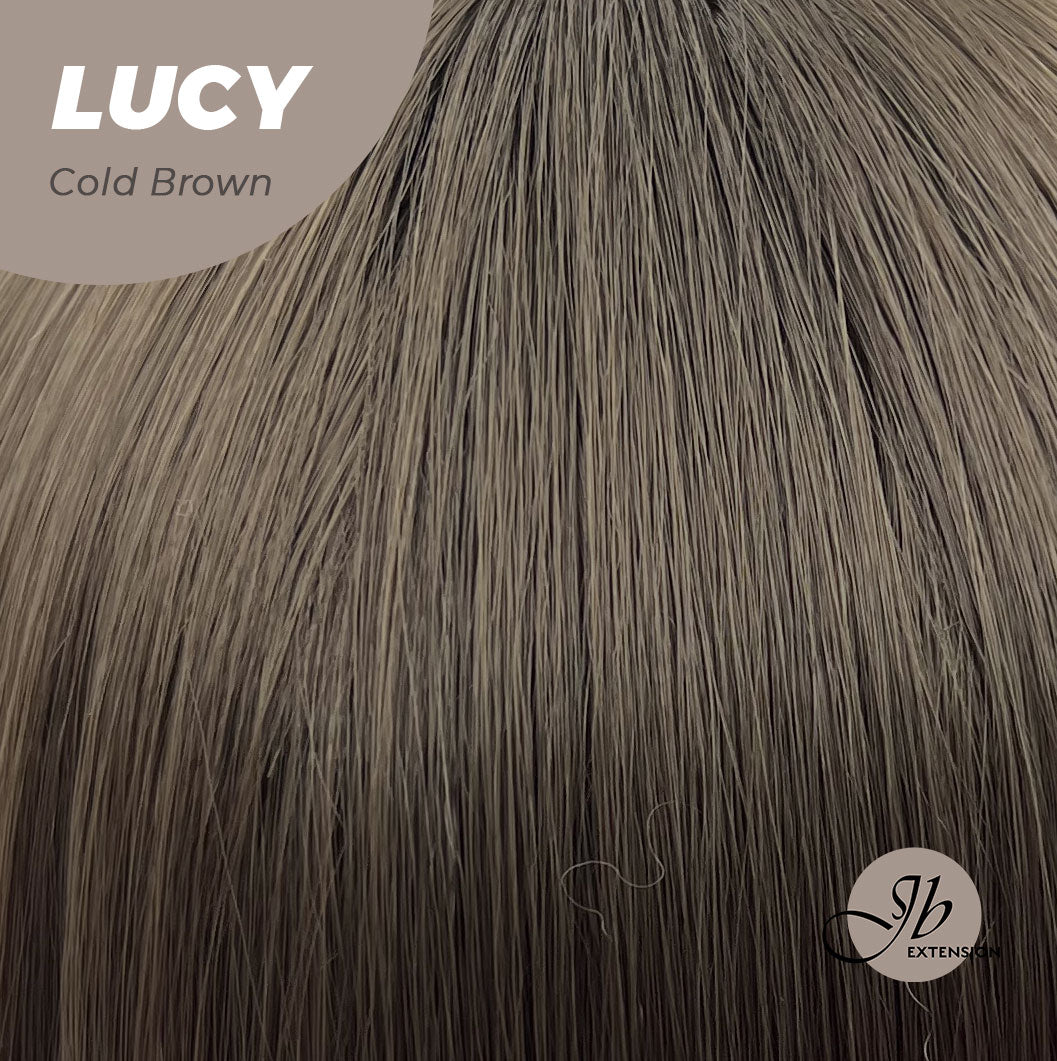 JBEXTENSION 24 Inches Cold Brown Wig With Bangs LUCY COLD BROWN