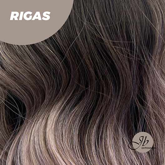 JBEXTENSION 20 Inches Shatush Purple Body Wave Wig With Bangs RIGAS