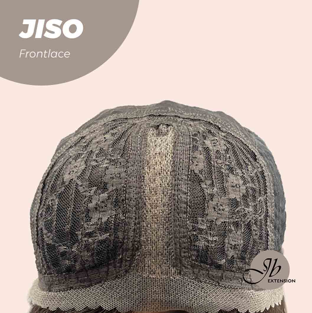 JBEXTENSION 20 Inches Nature Brown Pre-Cut Frontlace Glueless Wig With Bangs JISO