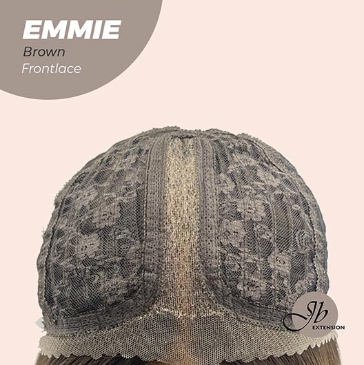 Get this look with JBEXTENSION 26 Inches Curly Women Cold Brown Wig Pre-Cut Frontlace Glueless Wig EMMIE BROWN