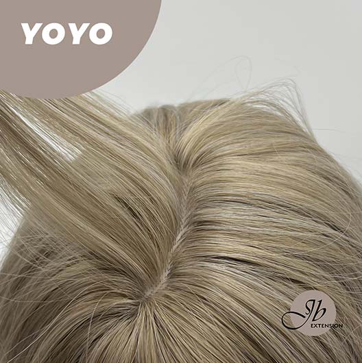 JBEXTENSION 22 Inches Grey Body Wave Wig With Full Bangs YOYO