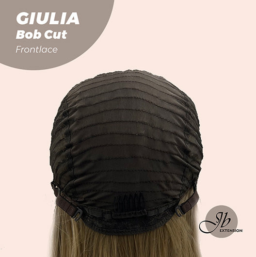 JBEXTENSION 14 Inches Bob Cut Balayage Blonde With Dark Root Frontlace Glueless Wig GIULIA BOB (FREE PARTING)