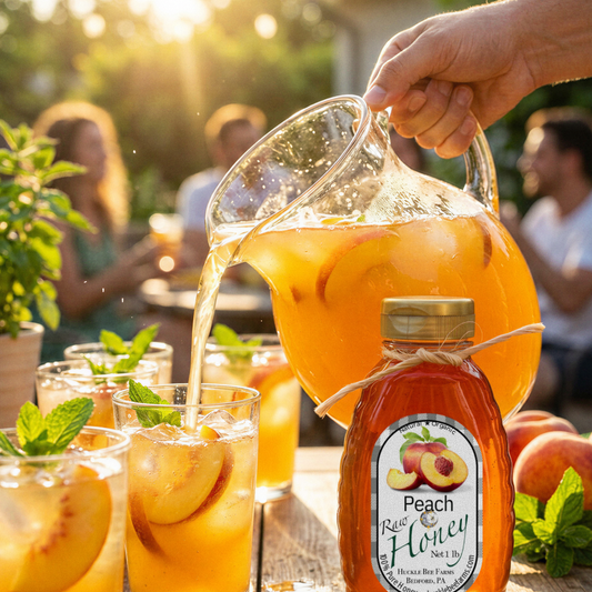 Peach Honey Bliss: Sweet & Fruity Pure Honey Experience