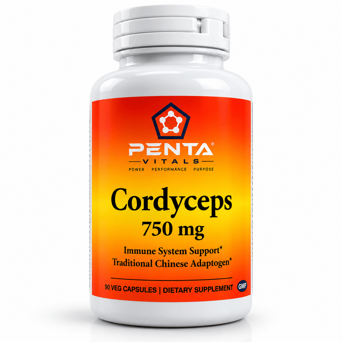 Penta Vitals Cordyceps 750 mg 90 Veg Caps