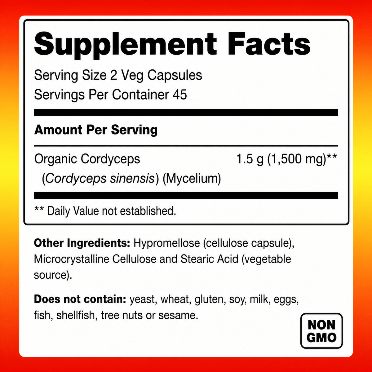 Penta Vitals Cordyceps 750 mg 90 Veg Caps