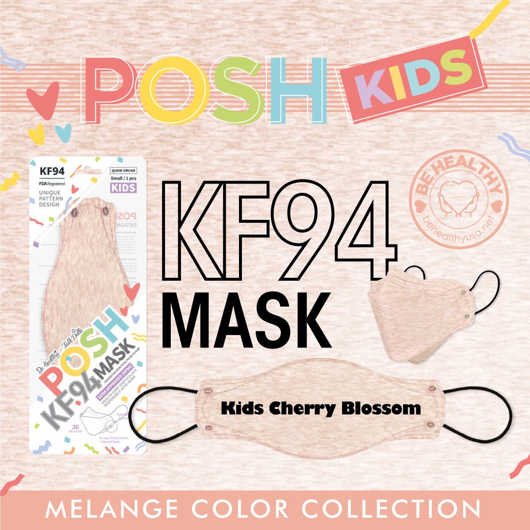 POSH KIDS KF94 Small Mask Melange Cherry Blossom (KA_M02) | Daily Health & Beauty