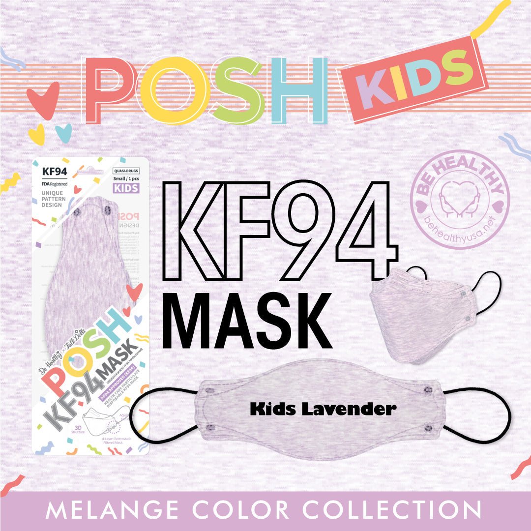 POSH KIDS KF94 Small Mask Melange Lavender (KA_M04) | Daily Health & Beauty