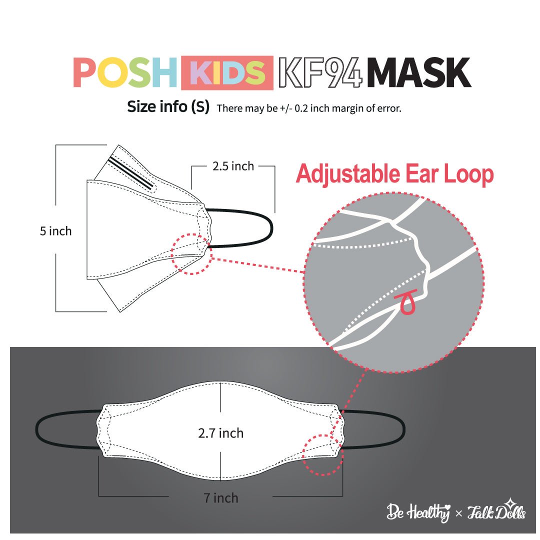 POSH KIDS KF94 Small Mask Melange Lemon (KA_M05) | Daily Health & Beauty