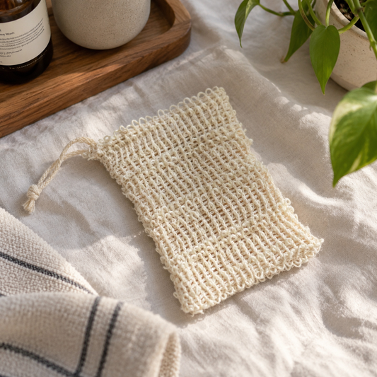 Pochette exfoliante pour savon