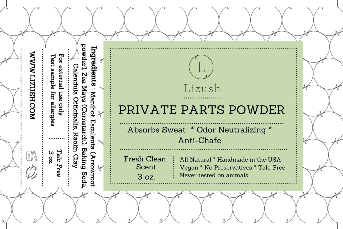 Natural Private Parts Powder - for men and women