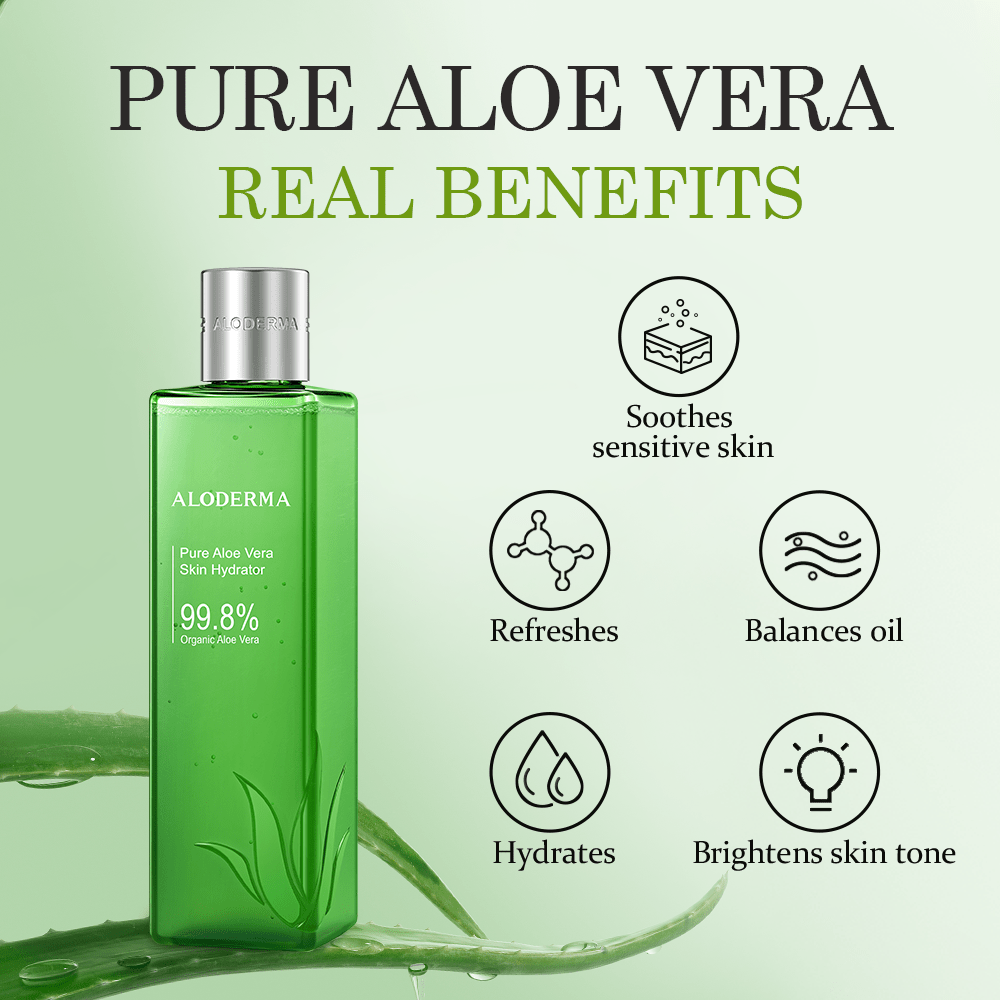 Hidratante para la piel con aloe vera puro - 99,8 % de aloe orgánico