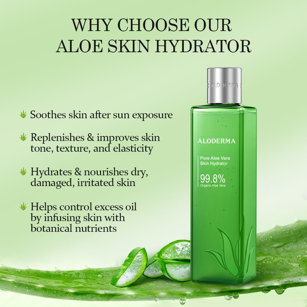 Hidratante para la piel con aloe vera puro - 99,8 % de aloe orgánico
