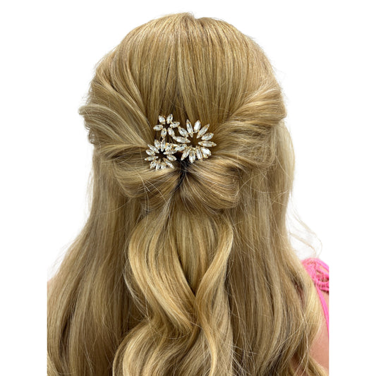 Radiant Crystal Burst Brooch Pin