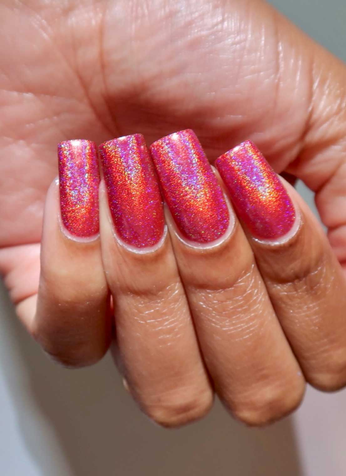 Red-y For My Closeup - Holographic Polish