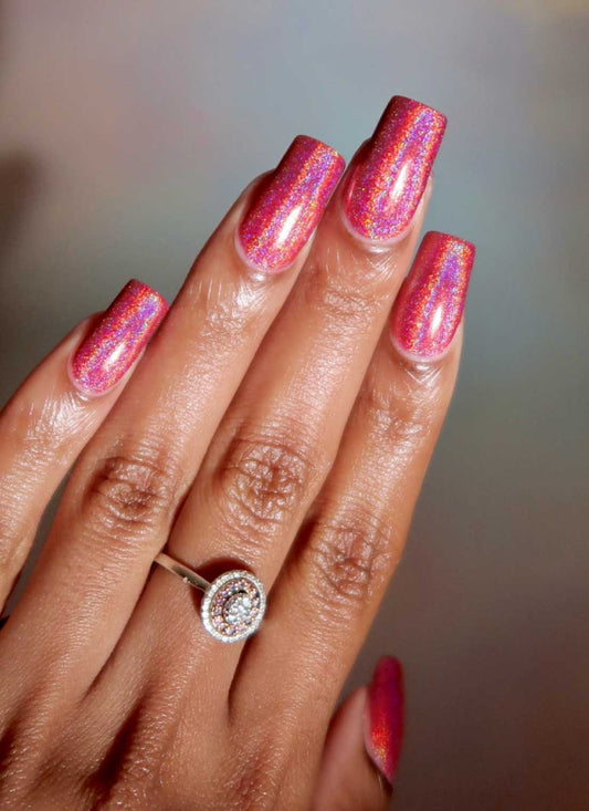 Red-y For My Closeup - Holographic Polish