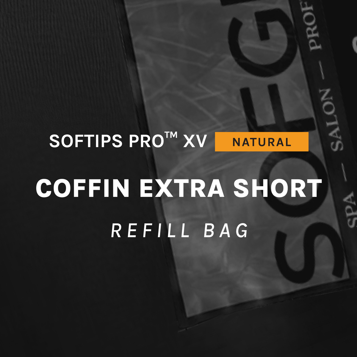 SOFTIPS PRO™ XV NATURAL - COFFIN EXTRA SHORT