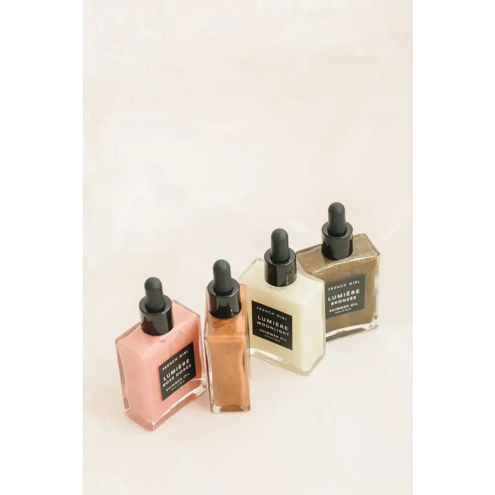 Aceite brillante de oro rosa