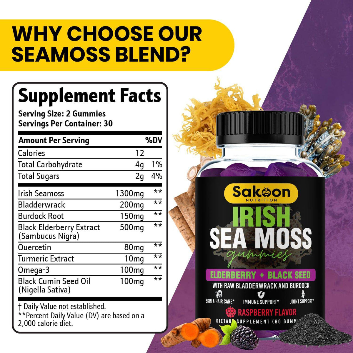 Irish Sea Moss Gummies + Elderberry