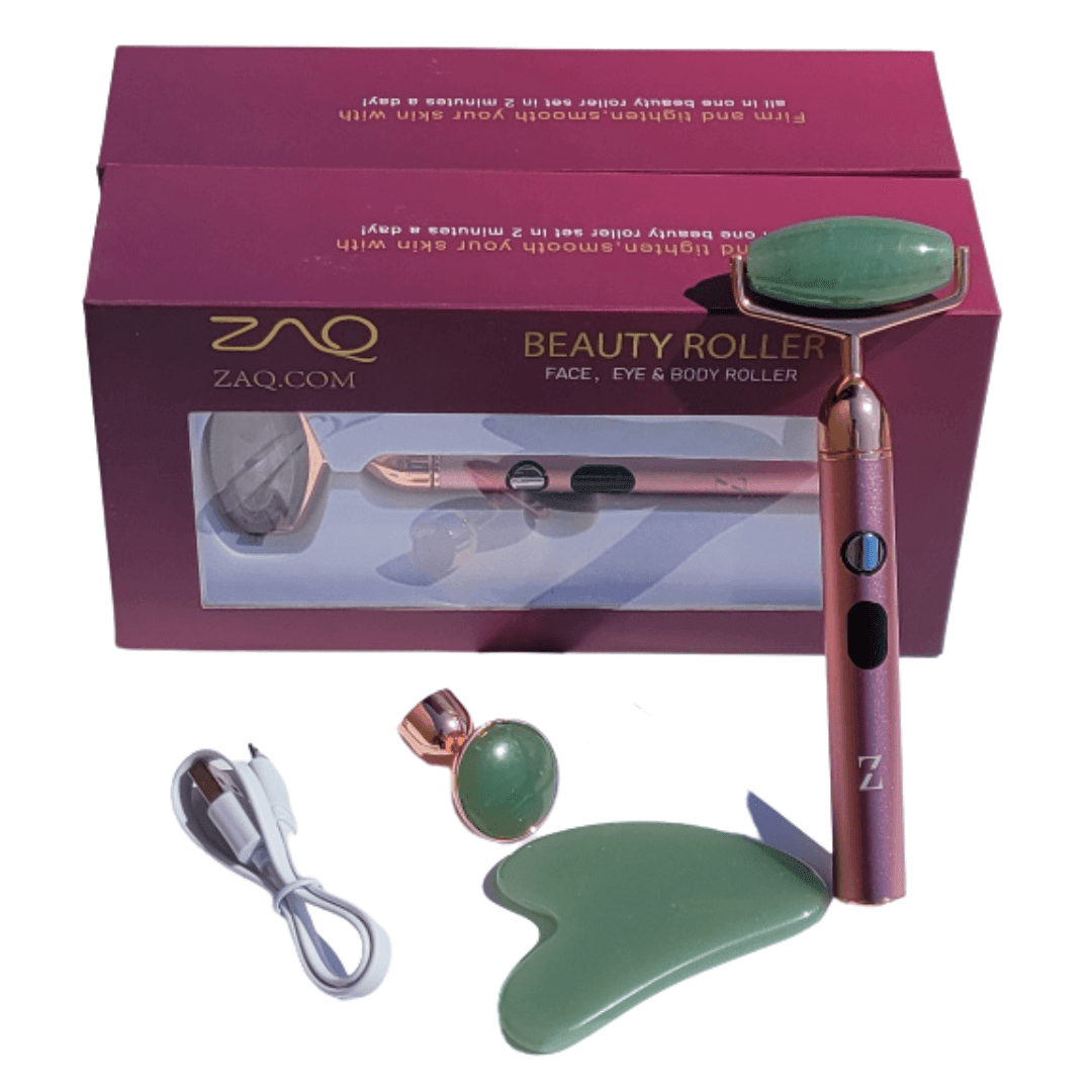 Sana Jade Vibrating Changeable Face Rollers w/ Gua Sha