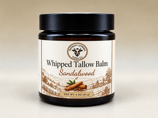Sandalwood Whipped Tallow Balm | Nourishing Face & Body Moisturizer