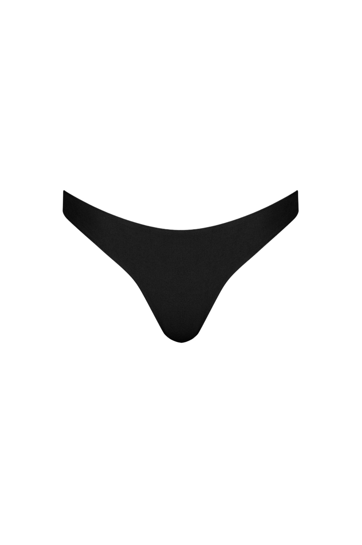 Santorini Seamless Cheeky Bikini Bottom – Black