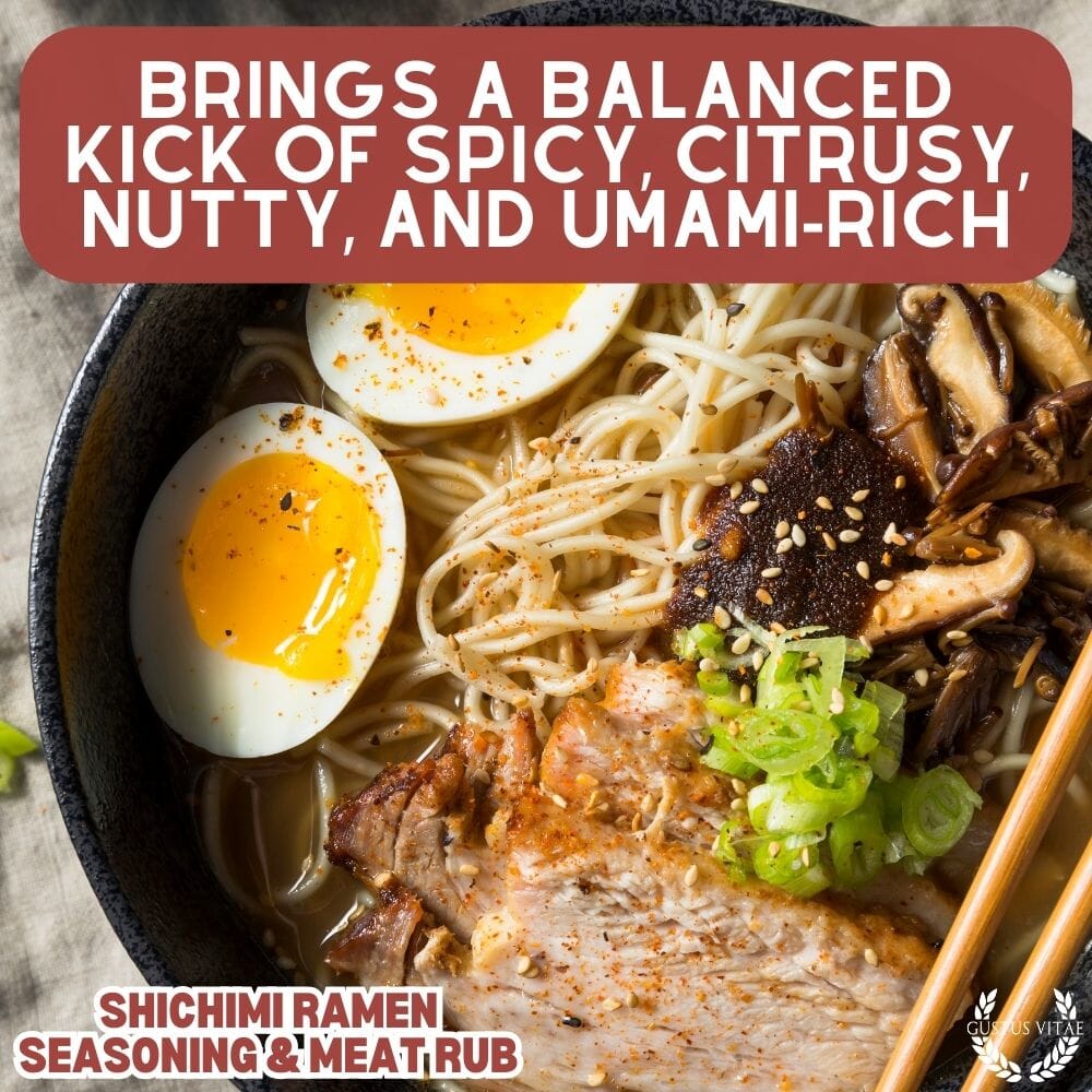 Condimento para ramen Shichimi y aliño para carne