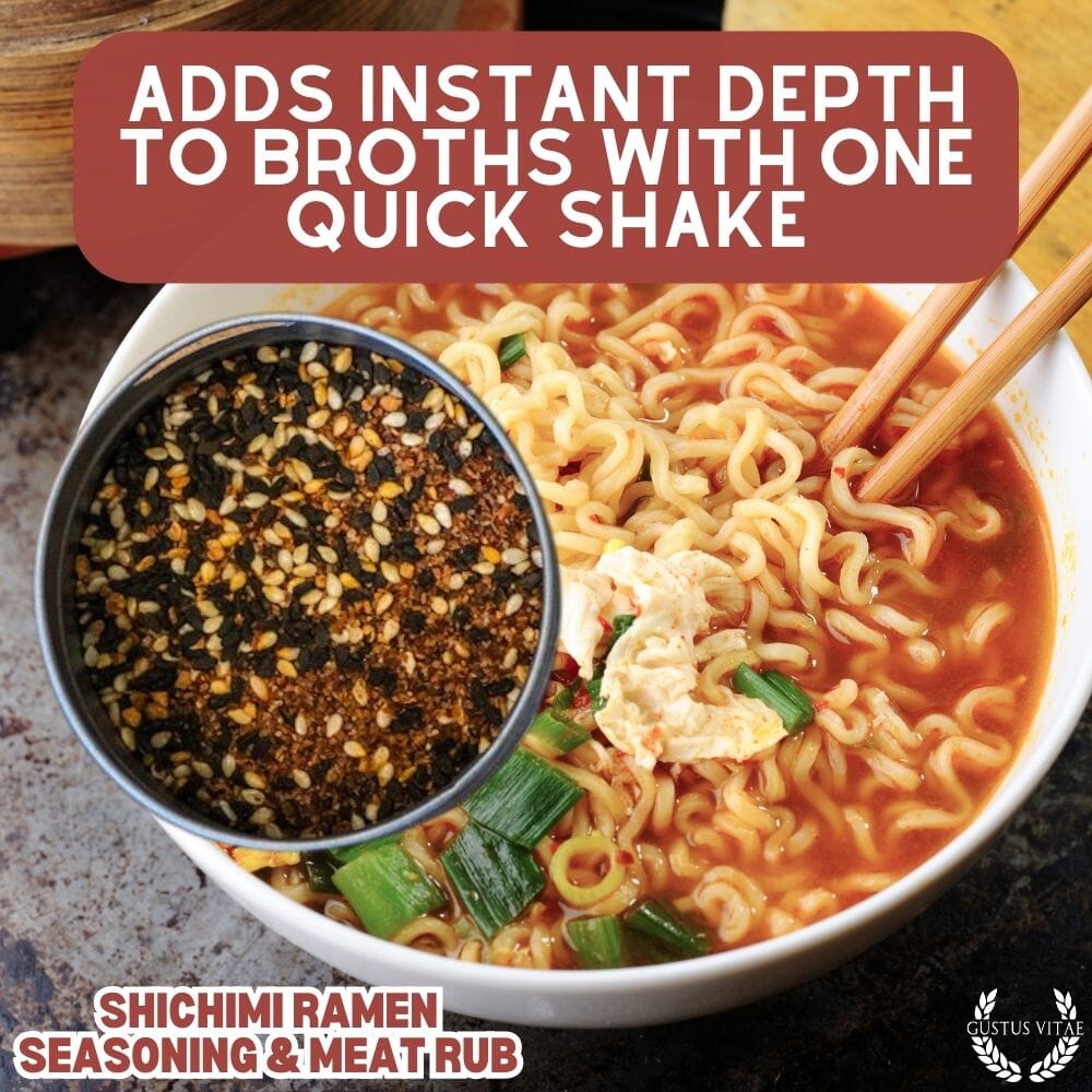 Condimento para ramen Shichimi y aliño para carne