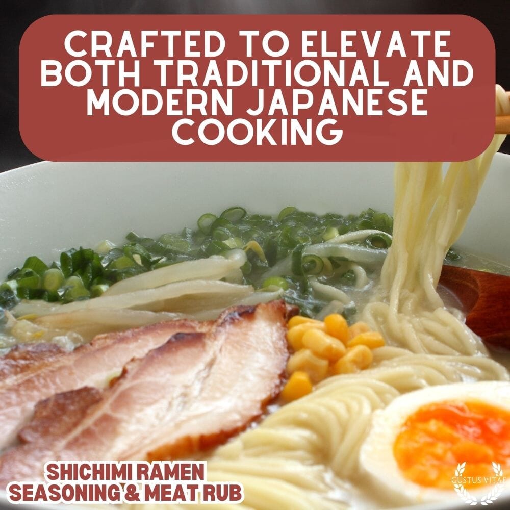 Condimento para ramen Shichimi y aliño para carne