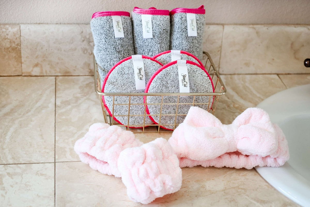 Skincare Headband & Wristband Set | Ultra-Soft, No-Drip Spa Tool