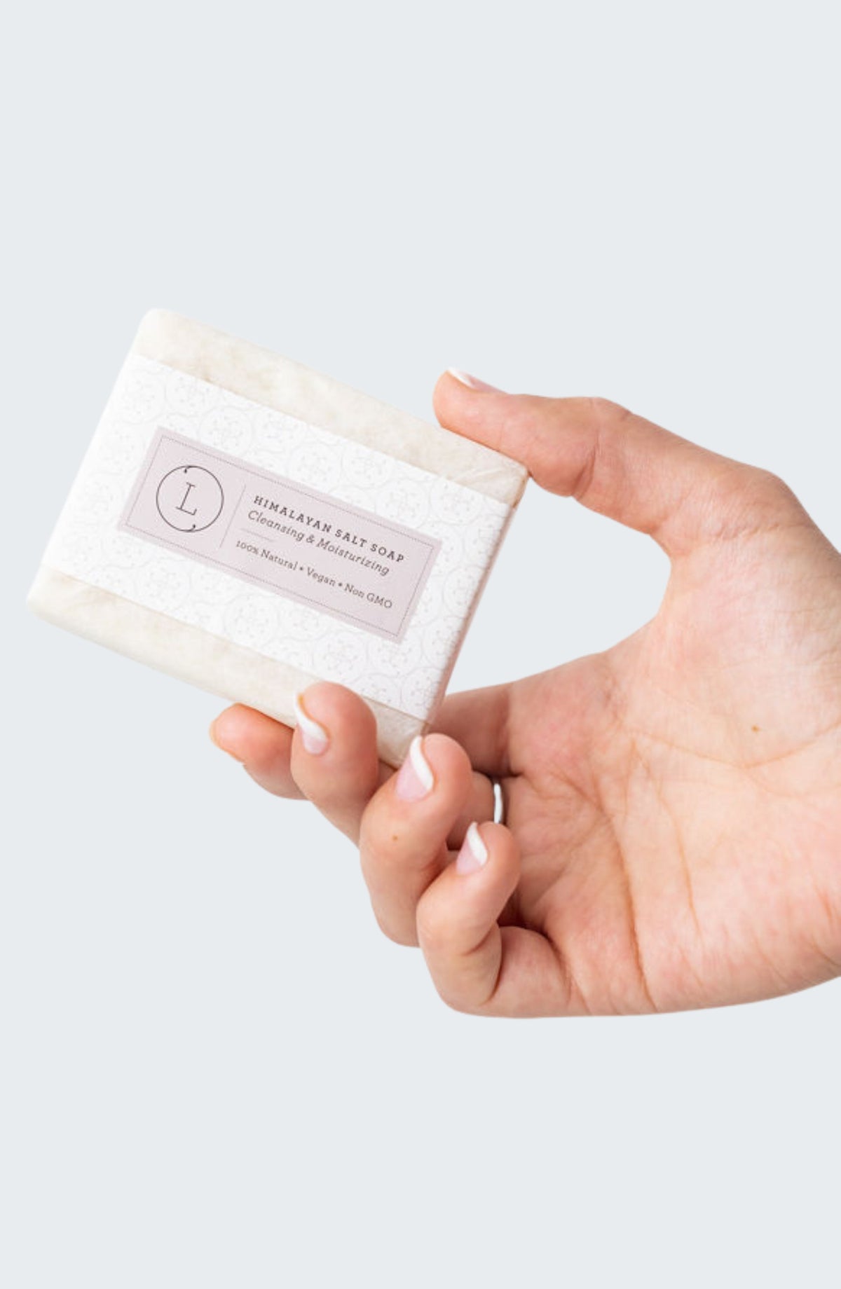2 pastillas de jabón de sal del Himalaya, jabón natural sin perfume, jabón vegano hecho a mano