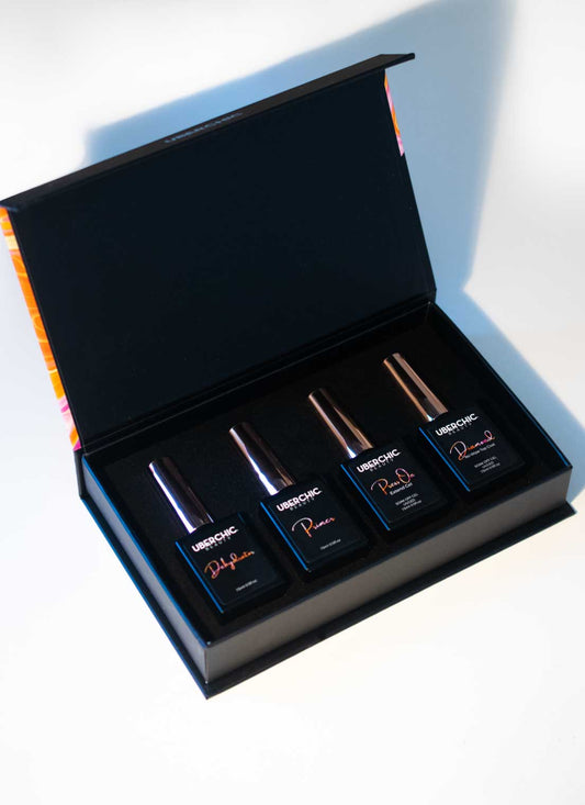 Soft Gel Kit: 3-Step Soak Off Nail Extension System with Bonus Gel Top Coat + FREE Soft Gel Tips!