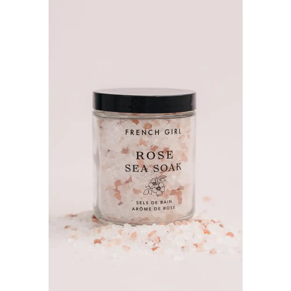 Sales de baño calmantes de rosas